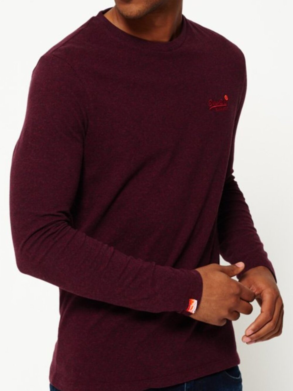 Superdry Orange Label Vintage Embroidered Long Sleeve T-Shirt - Mens XL (fits L)